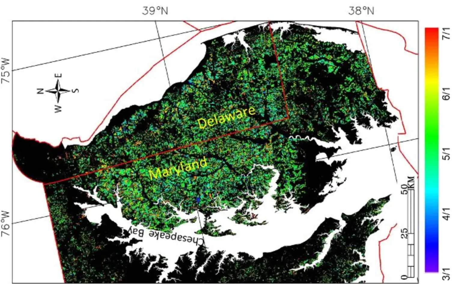 Map of cover crop termination dates across farmland in 2021, derived from Harmonized Landsat and Sentinel-2 imagery.