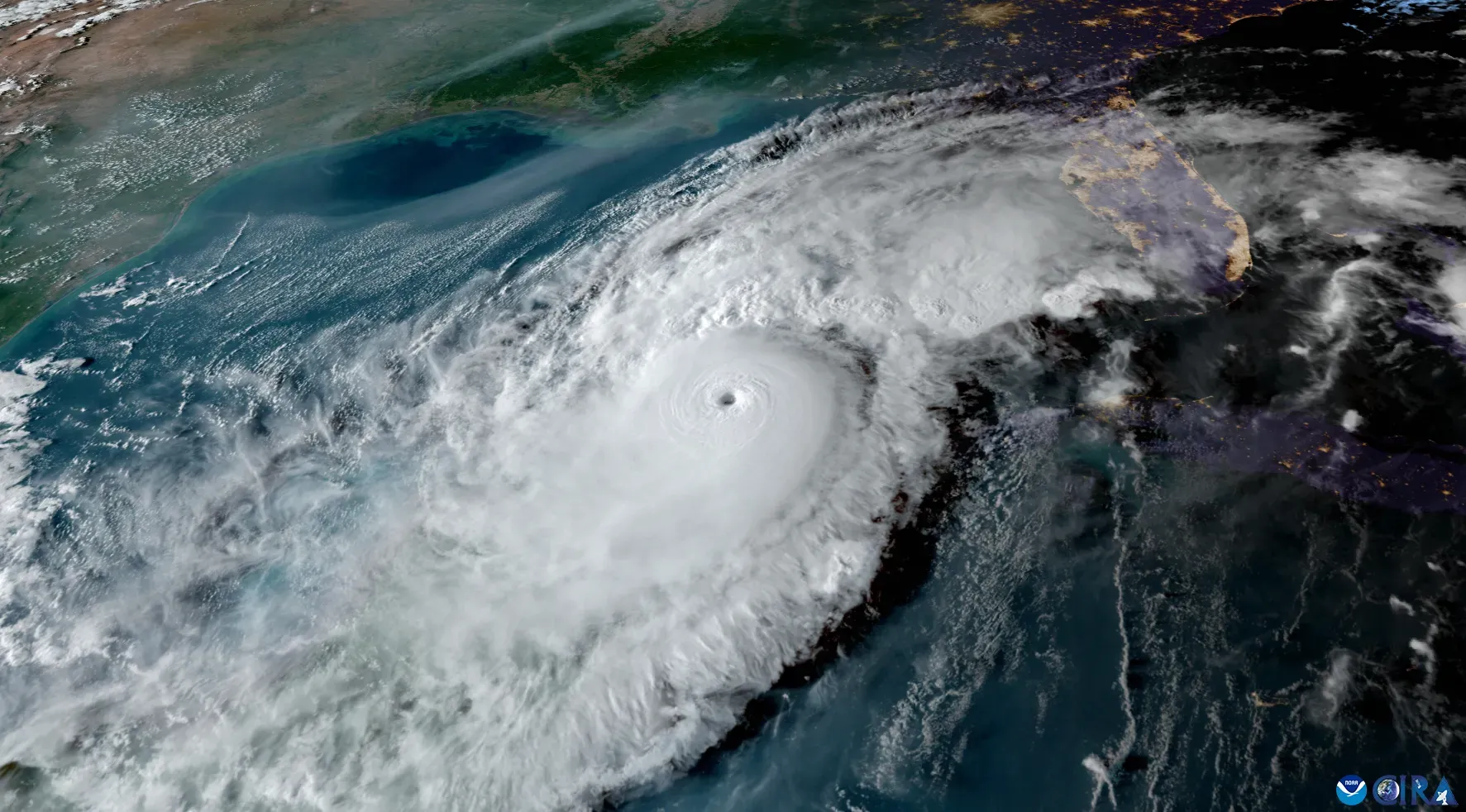 Satellite view of the Hurricane Milton