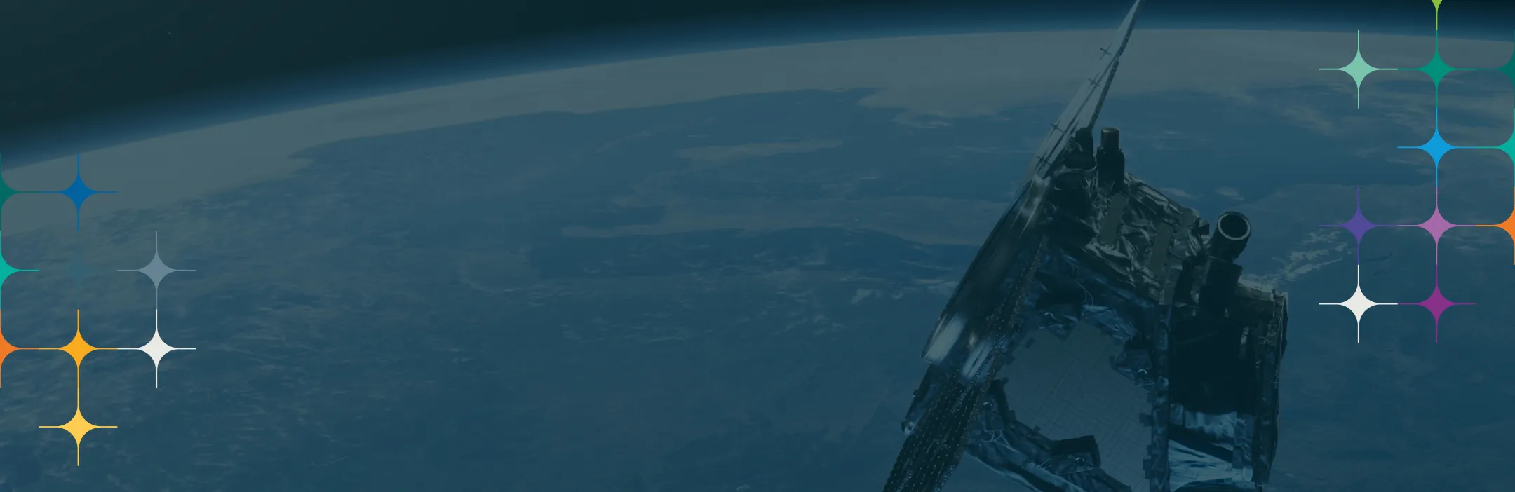 Planet earth from space, showing the curvature of the horizon and the thin blue line of the atmosphere against the blackness of space.