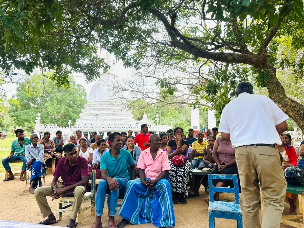 Participants gathered for a climate resilience awareness training session run by SARP.