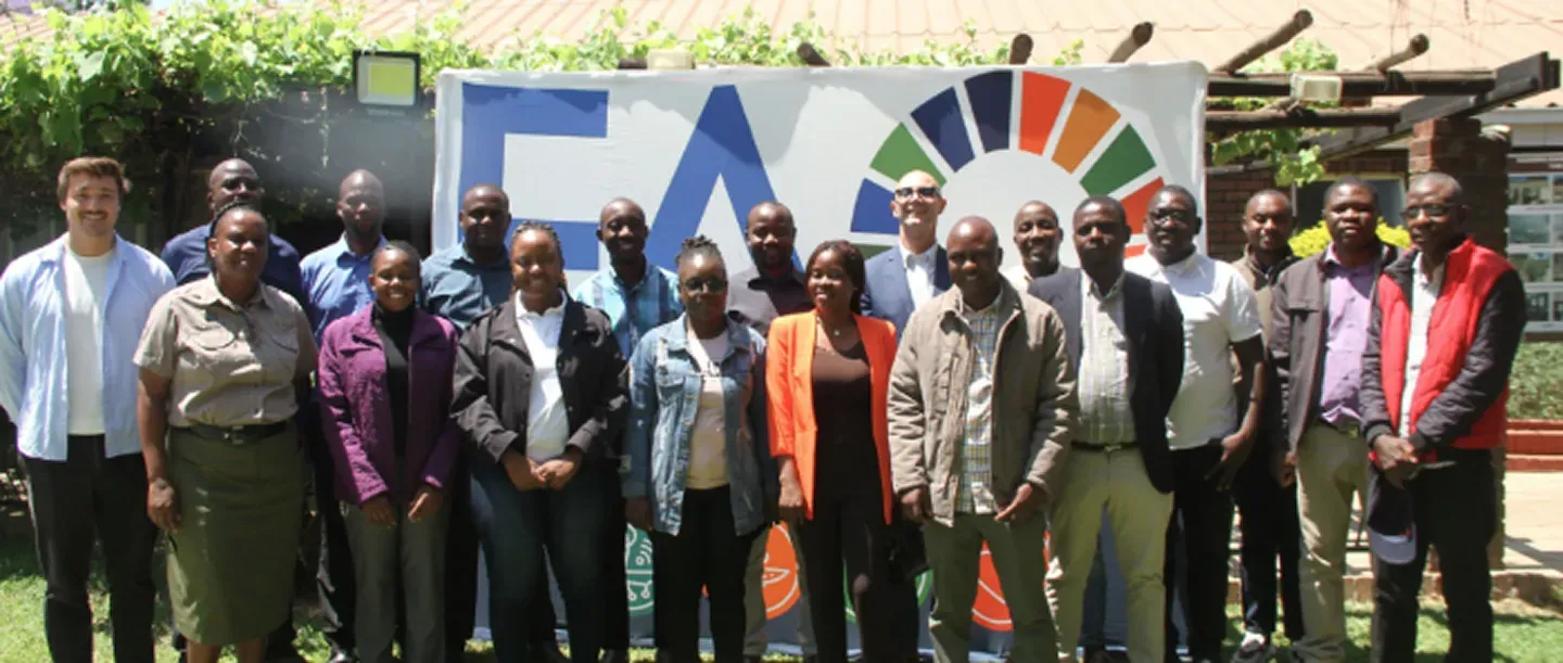 Participants from Zimbabwean government institutions at the Sen4Stat technical workshop in Kadoma.